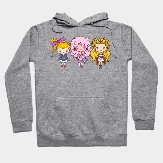 Lil' CutiEs- Eighties Ladies Hoodie by Ellador